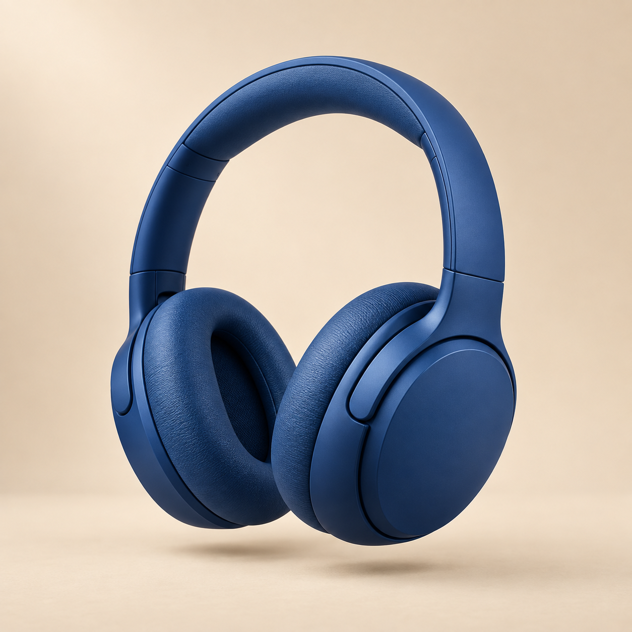 Blue wireless over-ear headphone campaign creative